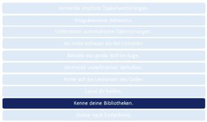 Abbildung 1: "Kenne deine Bibliotheken" lautet das neunte von zehn Geboten für C++-Entwickler.