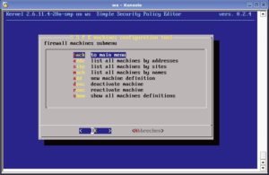 Abbildung 2: Im »machines«-Menü trägt der Admin Firewalls ein, die eine eigene Konfiguration erhalten sollen. SSPE ergänzt die Einzelkonfiguration um Basiseinstellungen, die für das gesamte Netz gelten.