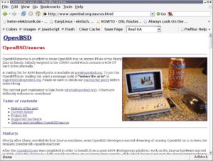 Abbildung 2: Die neue OpenBSD-Version 3.7 lässt sich auch auf dem Sharp Zaurus installieren.