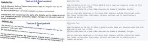 Abbildung 10: Bei gedrehtem Text nimmt auch Tesseracts Erkennungsleistung ab, doch selbst bei der starken Drehung von 5 Grad liefert die Erkennung noch brauchbare Ergebnisse.