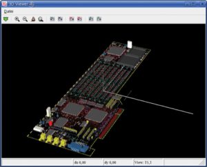 Abbildung 14: Beim Konstruieren von Leiterplatten beeindruckt das Alternativ-Programm Kicad mit einer 3D-Ansicht.