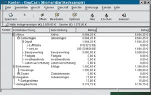 Abbildung 15: Hauptfenster mit dem aktuellen Wert des Web.de-Depots.