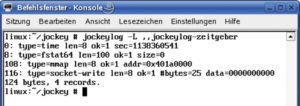 Abbildung 1: Während das Beispielprogramm im Normalbetrieb jedes Mal unterschiedliche Zeiten ausgibt, reproduziert es mit Jockey immer den gleichen Wert. Die Programmoption »--force« unterdrückt bei der Aufzeichnung alle nicht fatalen Fehlermeldungen.