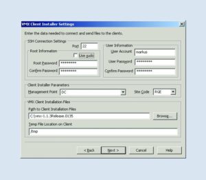 Abbildung 1: Der Client-Wizard führt den Administrator Schritt für Schritt durch die Installation eines VMX-Clients und gibt ausführlich Auskunft über Erfolg oder Misserfolg einer Installation.