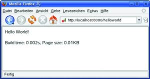 Abbildung 1: Objektorientierung in Cherrypy: Die Pfadangabe »helloworld« korrespondiert mit einem Objekt im Programmcode und nicht mit einem Ordner im Dateisystem des Servers.