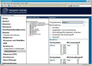 Abbildung 1: Per Samba-Server verteilt Open-SBS Dateien an die Clients und bietet ihnen auch Druckdienste. Integriert sind ein PDF-Konverter sowie ein Quarantänebereich für vireninfizierte Dateien.