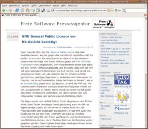 Abbildung 1: Eine Erfolgsmeldung für die Free Software Foundation: Ein US-Gericht kam zu dem Schluss, dass die GPL den Wettbewerb nicht behindert, sondert fördert.