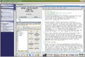 Abbildung 1: PC Anywhere läuft auf Windows und übernimmt hier die Regie über ein Debian. Dort arbeitet ein automatisch per SSH eingespieltes Shellskript.