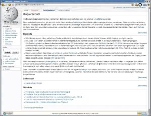 Abbildung 1: Droht der Wikipedia Ungemach durch die Haftung bei Links auf Webseiten, die Kopierschutzknacker anbieten? Hier scheint die Rechtslage gerade in Bewegung zu kommen.