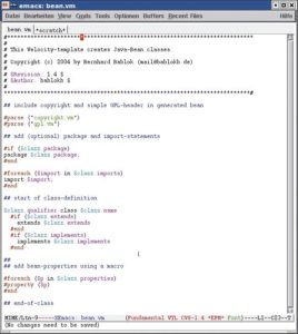 Abbildung 1: Syntax Highlighting mit dem VTL-Mode von Emacs.