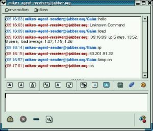 Abbildung 1: Der Bot hinter der Firewall führt Befehle aus, die ein Jabber-Client vom Internet sendet.
