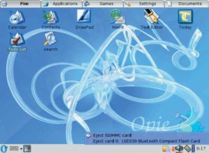 Abbildung 1: Das Open Palmtop Integrated Environment, kurz Opie, ist eine für PDAs optimierte grafische Oberfläche. Sie basiert auf Trolltechs QTopia.