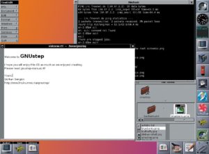 Abbildung 1: Die Gnustep-Umgebung kann es durchaus mit KDE und Gnome aufnehmen. Sie ist performant und einfach zu bedienen. Die Gnustep Live-CD ermöglicht es, den Desktop unverbindlich zu testen.