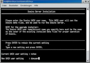 Abbildung 1: Der erste Teil der Installation von Domino auf Linux erfolgt über ein skriptgesteuertes Installationsprogramm.