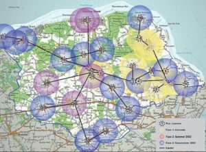 Abbildung 1: Das nördliche Djursland ist fast flächendeckend mit WLAN-Zugängen versehen.
