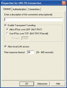 Abbildung 1: Cisco bietet seinen IPsec-Client neben Linux auch für Windows (im Bild: Windows XP) und für Apples Mac OS X an. Diese Versionen administriert der Benutzer per GUI.