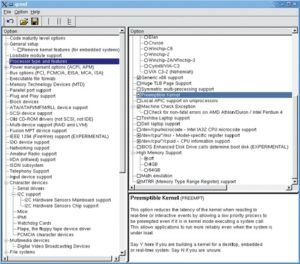 Abbildung 1: Kernel 2.5.x zeigt bei »make xconfig« ein neues GUI. Es ist mit Qt realisiert und deutlich übersichtlicher als die bisherige Oberfläche.