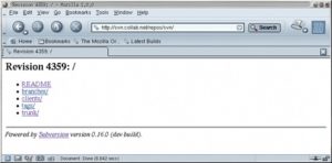 Abbildung 1: Dank Apache als Backend haben Webbrowser Zugriff auf Subversion-Repositories.