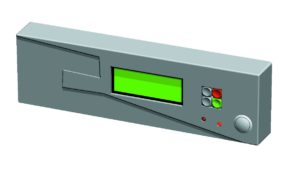 Abbildung 1: Dieses Teil brachte den Stein ins Rollen: Intralogic- Frontblende mit Povray modelliert und visualisiert.