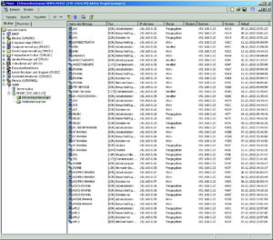 Abbildung 1: Die Namenstabelle eines Microsoft NetBIOS Name Servers.
