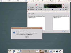 Abbildung 2: Das Wrapper-Skript start zunächst den Soundserver Jack ...