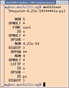 Abbildung 2: Ein von »MathParser.pm« gelexter mathematischer Ausdruck.