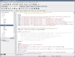 Abbildung 2: Bluefish begann als HTML-Editor, hilft inzwischen aber mit zahlreichen Features beim Programmieren in verschiedenen Skriptsprachen.