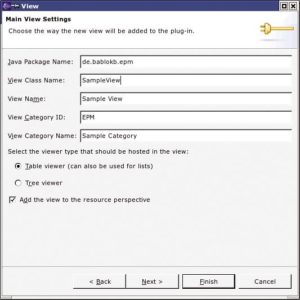 Abbildung 2: Der Extension-Wizard generiert das Gerüst neuer Klassen und erweitert die Datei »plugin.xml« automatisch.