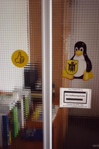 Abbildung 2: Eine klare Position gegen Software-patente: Community-Flair in der Amtsstube.