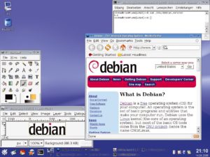 Abbildung 1: Nach fast drei Jahren hat Debian die neue Version namens Sarge veröffentlicht. Nun lässt sich die stabile Ausgabe auch auf dem Desktop wieder mit halbwegs aktuellen Programmen einsetzen.