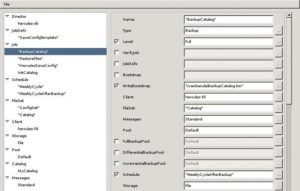 Abbildung 2: Eine bescheidene Hilfestellung für die Konfiguration des Directory-Daemon bietet JBacula, das in einem eigenen Projekt entwickelt wird. Die wichtigsten Optionen sind aus Menüs wählbar, Tooltips leisten Hilfe.
