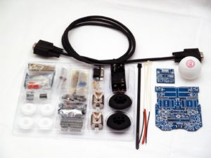Abbildung 2: Der Asuro-Bausatz besteht aus über 150 Einzelteilen. Mit nur 50 Euro ist der Lernroboter deutlich billiger als die Konkurrenzprodukte von Lego oder Fischertechnik.