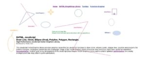 Abbildung 2: Die Javascript Vector Graphics Library von Walter Zorn zeichnet Kurven und geometrische Formen. Da statt Bitmapgrafiken pixelgroße Div-Layer zum Einsatz kommen, beeinflussen die Grafikelemente den Textfluss nicht. Die Bibliothek versucht mit möglichst wenigen Elementen auszukommen.