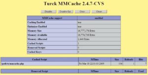 Abbildung 2: Turck MM Cache hat wie die Zend-Suite ein Administrationsfrontend - es bietet aber merklich weniger Möglichkeiten.