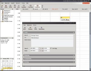 Abbildung 2: Der Scalix-Webclient schaut gefällig aus und ist als Java-Anwendung per Drag&Drop bedienbar. In der Kalenderübersicht muss man aber leider mit der Wochenansicht vorlieb nehmen. 