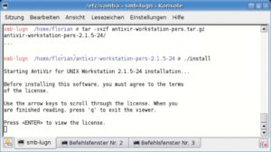 Abbildung 2: Nach dem Herunterlanden und Entpacken von Avira Antivir installiert ein Skript den kostenlosen Scanner.