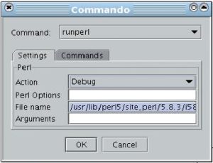 Abbildung 2: Das nach den Vorgaben einer XML-Datei automatisch genrierte Dialogfenster eines Commando-Makros.