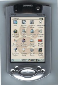 Abbildung 2: Auf diesem Compaq I-Paq läuft Linux. Wie auf einem normalen PC hat sein Besitzer das vorinstallierte Windows durch Linux ersetzt.