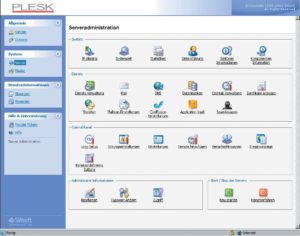 Abbildung 2: Der Serverbereich des Admin-Tools Plesk 7 ist sehr übersichtlich und funktional.