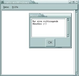 Abbildung 2: Dasselbe Programm wie in Abbildung 1, hier aber im Motif-Stil: WX-Windows ist ein einheitliches API zu verschiedenen Widget-Bibliotheken.