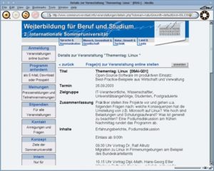 Abbildung 2: Am 26. September fand an der Heinrich Heine Universität in Düsseldorf ein Linux-Thementag statt. Er bot interessante Vorträge rund um Linux im produktiven Einsatz.
