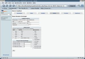 Abbildung 2: Der PHP-MyAdmin-Dialog zum Hinzufügen eines Benutzers - das darf nur Root.
