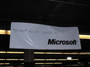 Abbildung 2: Microsoft spendiert ein Mittagessen. "Free" wie in "Free Lunch" ist schon mal drin.