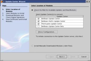 Abbildung 2: Das Update Center aktualisiert das Programm automatisch und richtet manuell installierte Zusatzmodule ein.