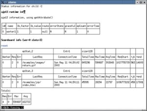 Abbildung 2: Status-Info über »mod_jk2« (Browser: W3m).