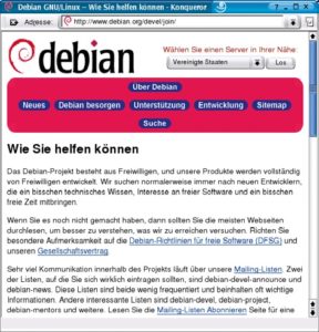 Abbildung 2: ... oder das Debian-Projekt ...