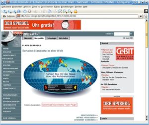 Abbildung 2: Grafiken im Flash-Format sind für Konqueror nach der Installation des Plugins kein Problem.