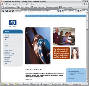 Abbildung 2: Hewlett-Packard ist einer der Hersteller, die auf die Trusted-Computing-Platform setzen.