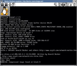 Abbildung 2: Debian unter Bochs.