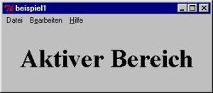 Abbildung 2: Unter Windows hebt sich die Menüleiste nicht vom Rest der Applikation ab, wenn das Programm keine eigene Hintergrundfarbe hat. Die unterstrichenen Buchstaben dienen als Shortcut zum Öffnen des Menüs.